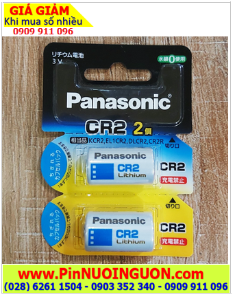 Panasonic CR-2W/2P CR15H270; Pin 3v Lithium Panasonic CR-2W/2P Nội địa Nhật (MẪU MỚI) chính hãng (Loại Vỉ 2viên)